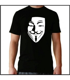 V de Vendetta camiseta negra