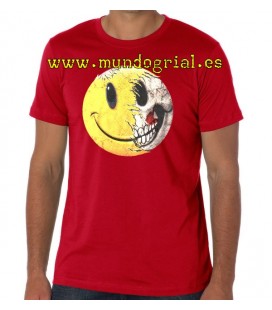 Acid calavera emoji sonrisa camiseta