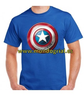 Capitan america escudo camiseta azul