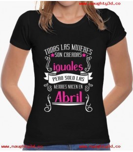 Camisetas Las mejores nacen en abril