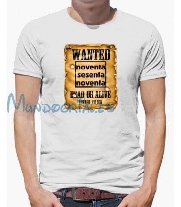 Wanted noventa sesenta noventa Despedida de Soltero camiseta personalizada