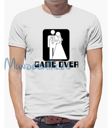 Game Over cuadrado Despedida de Soltero/a camiseta personalizada