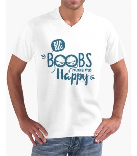 Big Boobs make me Happy Despedida Soltero camiseta personalizada