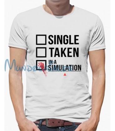 Single Taken In a Simulation Despedida de Soltero/a camiseta personalizada