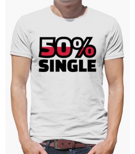 50% Single Despedida Soltero/a camiseta personalizada