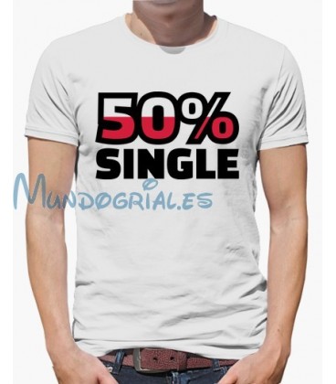 50% Single Despedida Soltero/a camiseta personalizada